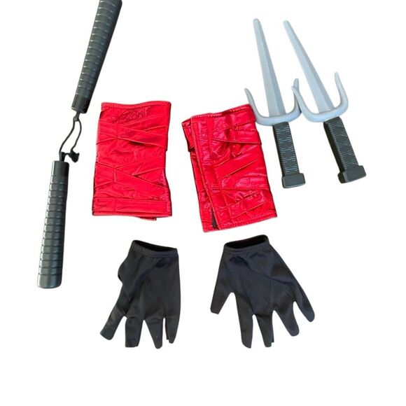 Spooktacular Creations Ninja Costume Black/Red Kids Size XL (12-14) - Picture 3 of 6